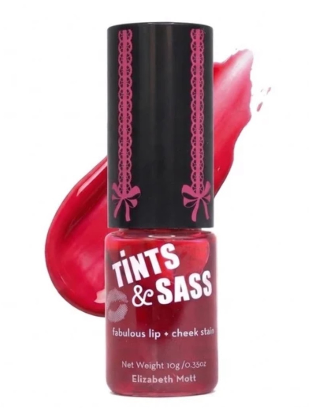 ELIZABETH MOTT Tints & Sass Fabulous Lip and Cheek Stain in Cherry 10g BRAND NEW